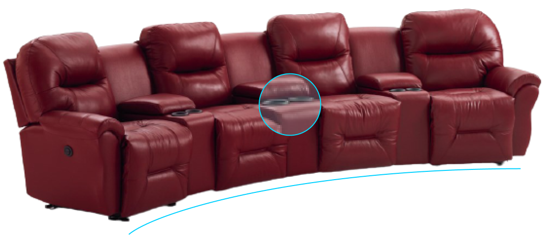 c-shape sofa