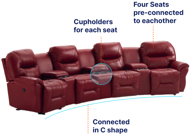 c-shape sofa