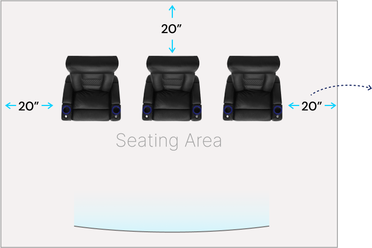 seating area chair measurements