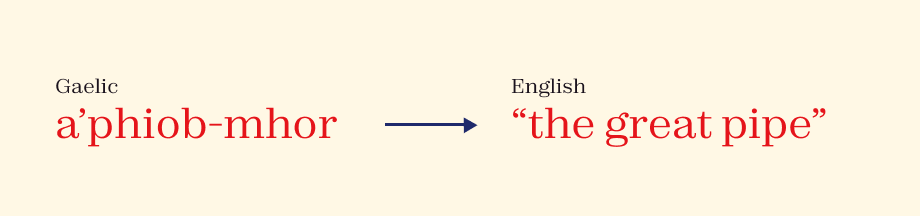 the great pipe in gaelic