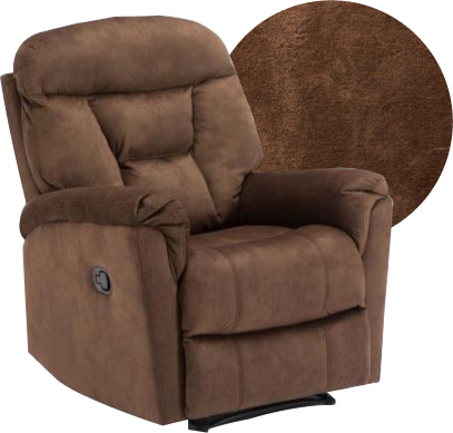 brown velvet recliner