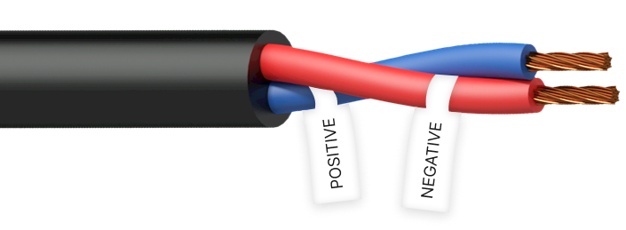 positive and negative wires
