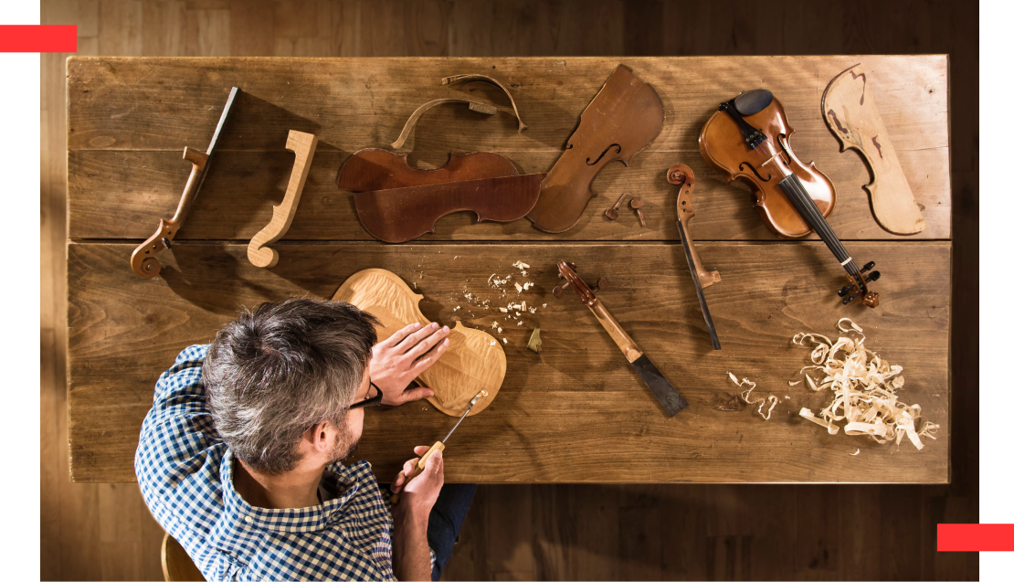assembling a violin
