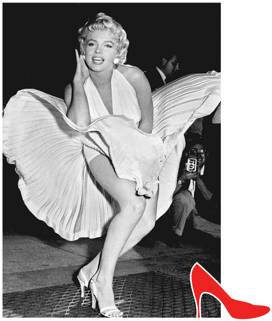 Marilyn Monroe famous pose