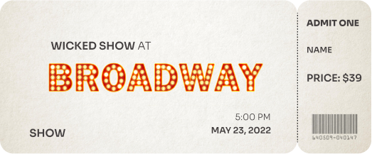 broadway ticket