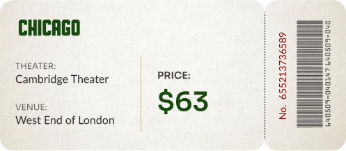 Chicago broadway ticket