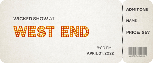 west end ticket
