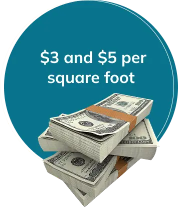 $3 to $5 per square foot - img new