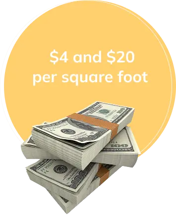 $4 and $20 per square foot - img new