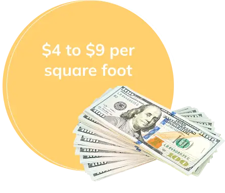 $4 to $9 per square foot - img new
