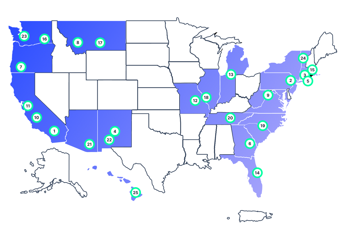 top metro areas with the most concentration of jobs