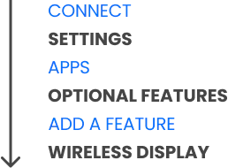 Using Windows connect to mirror android Devices - img new