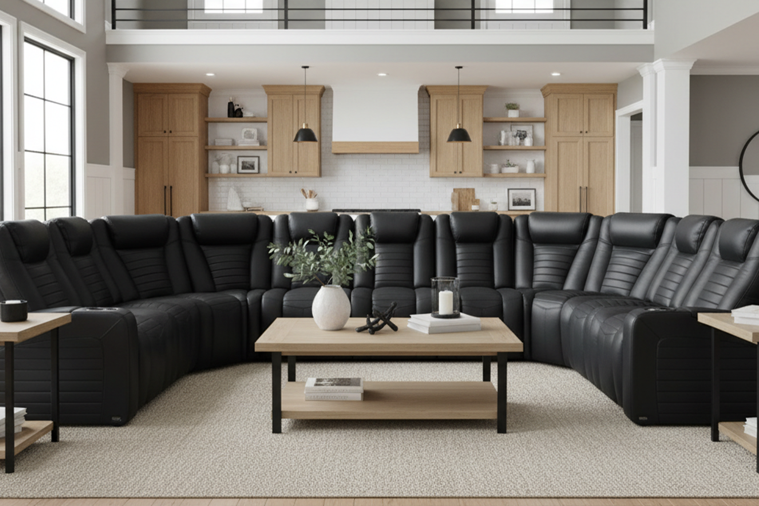 Black Oasis U Shaped Sectional