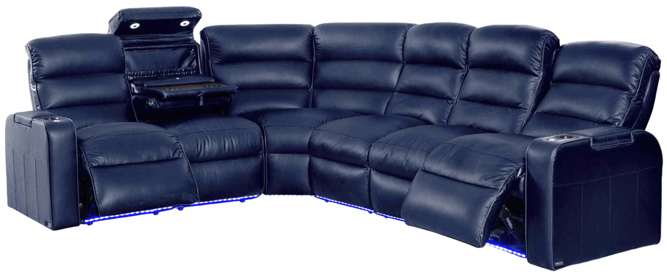 types of sectionals-blue-sofa
