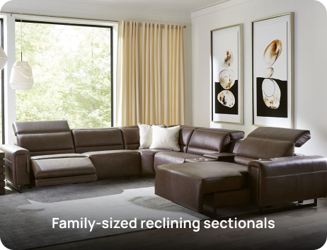Family-sized reclining sectionals