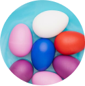 Fillable plastic Easter eggs x2