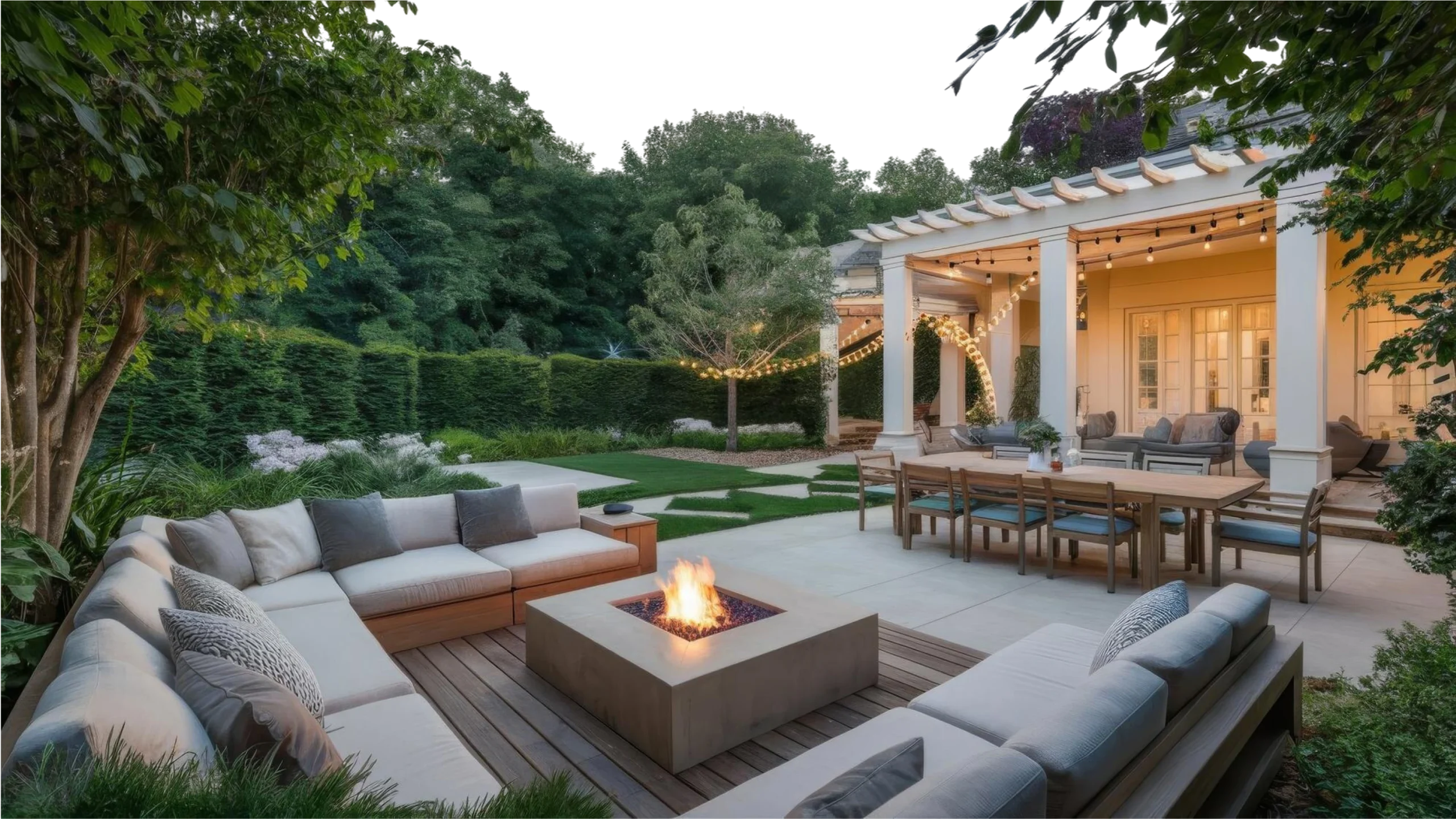 Fully-integrated outdoor living spaces