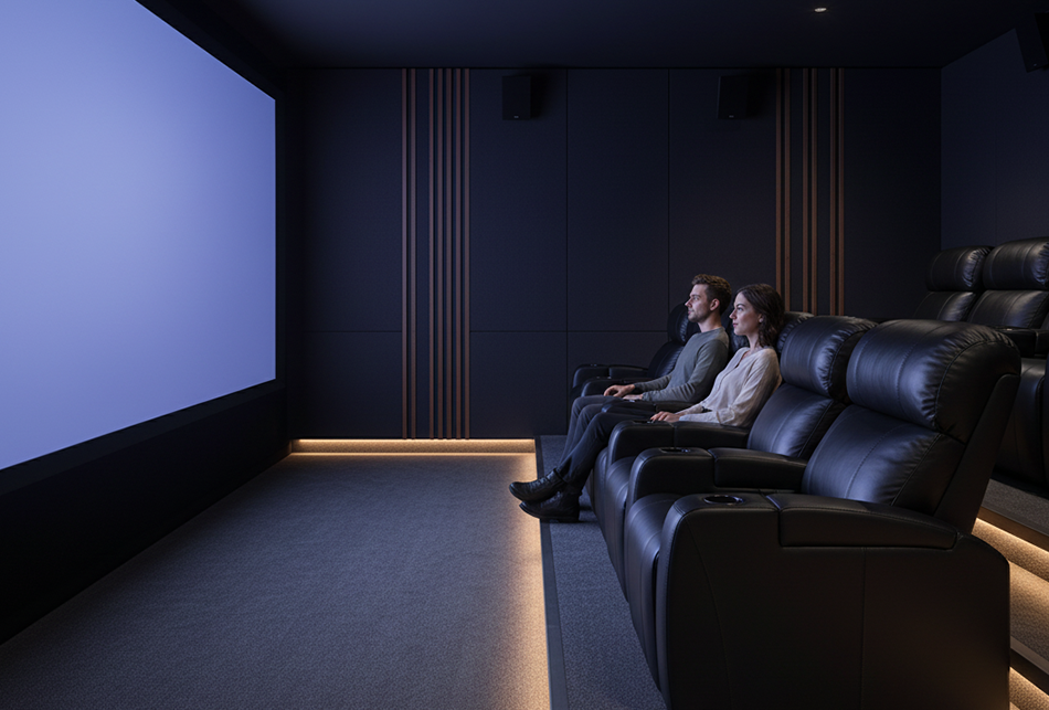 types of home theaters feature image - charger in black