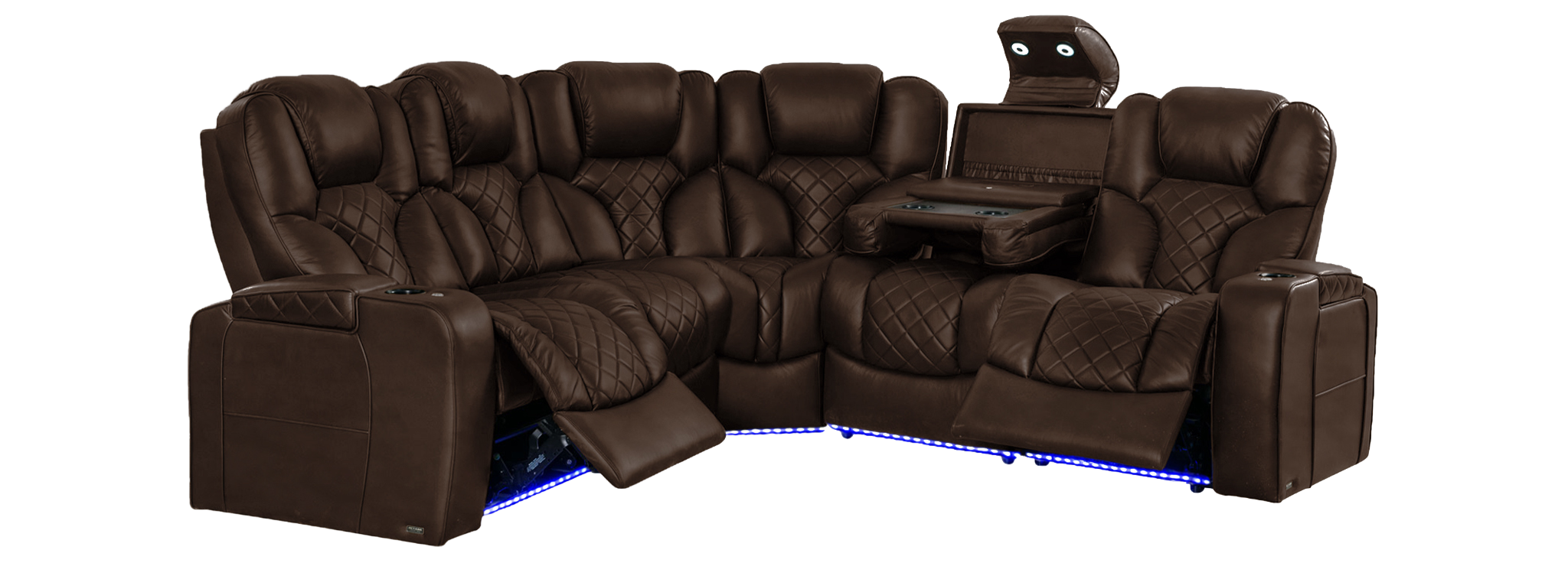 vega custom sectional in cobblestone