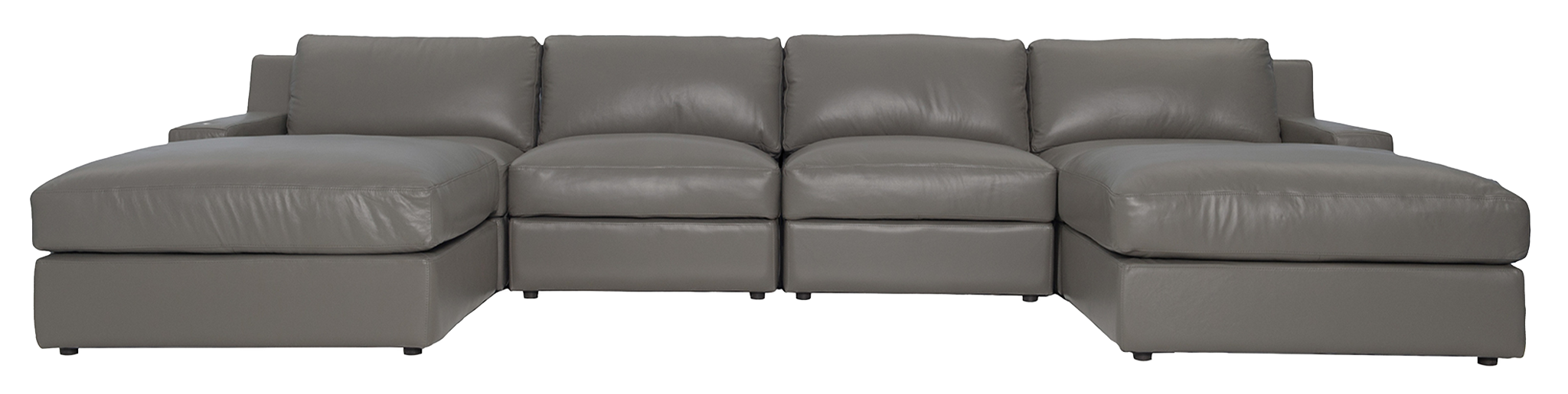 metro modular sectional in smoke