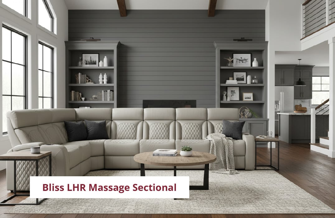 bliss sectional in dove grey