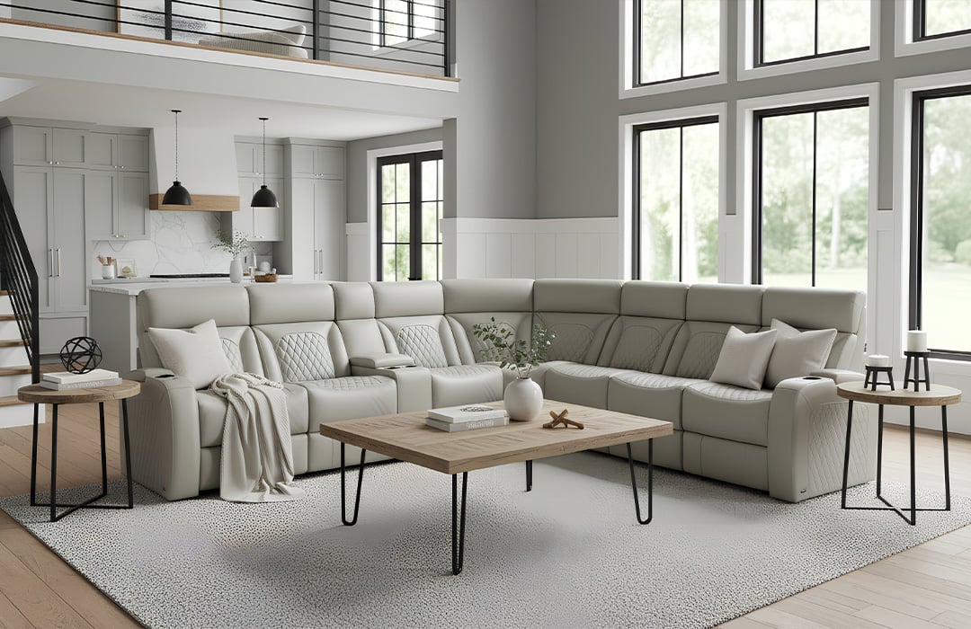 dove grey bliss sectional
