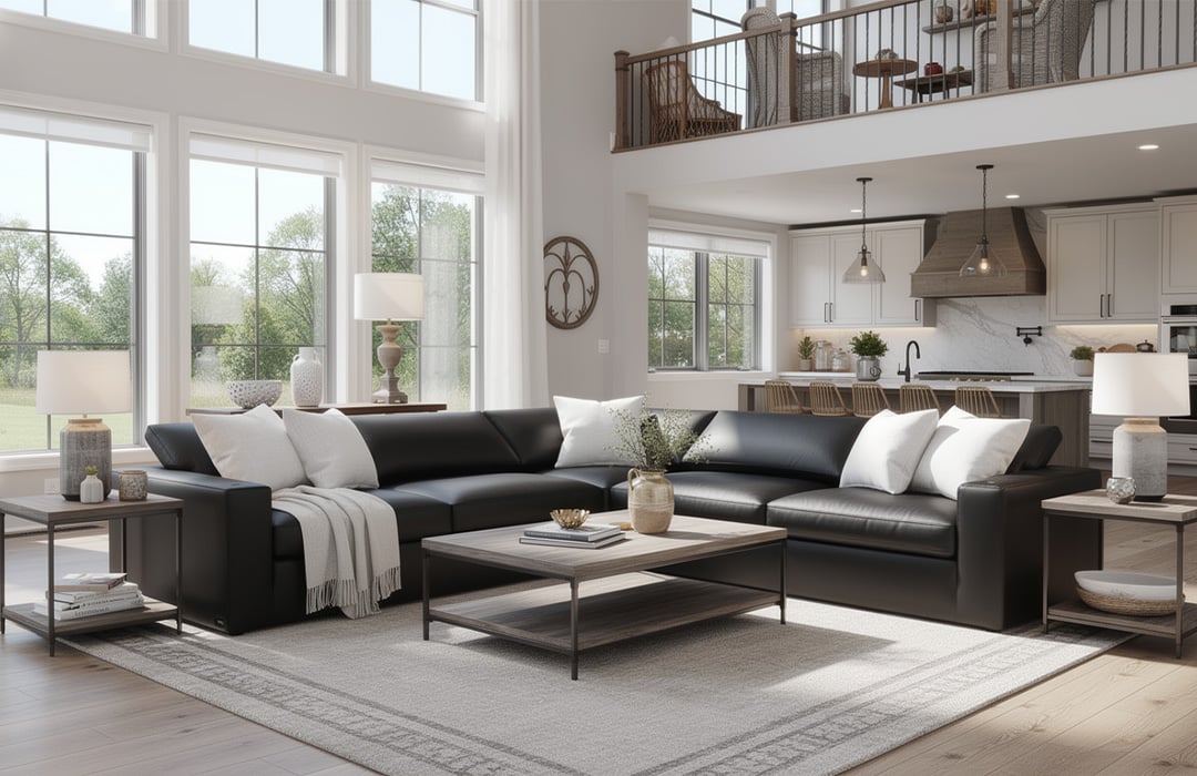 black mirage modular sectional