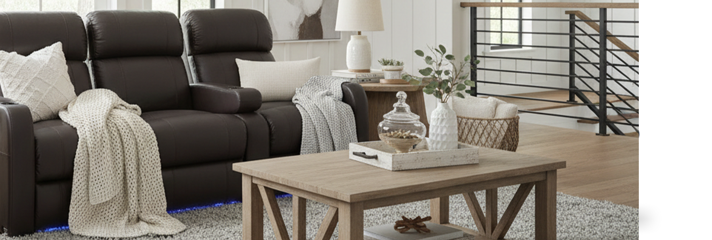 Diesel sofa in brown with a rug underneath