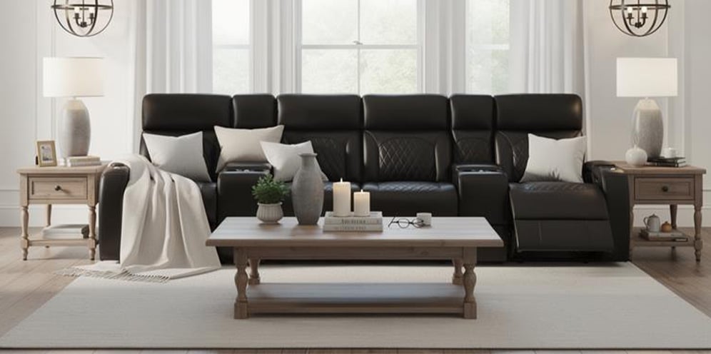 bliss 4-seat sofa in black