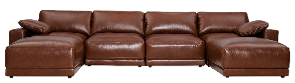 Mirage Stationary Sofa in Cognac