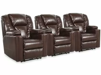 Ashley Home Theater Seating, Ashley Furniture Red Leather Sofa