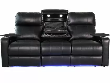 Octane Epic Lhr Power Reclining Massage, Black Leather Recliner Couch