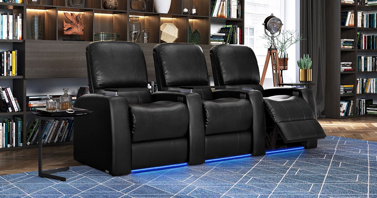 Home Theater Seating Room, Non Leather Theater Seating