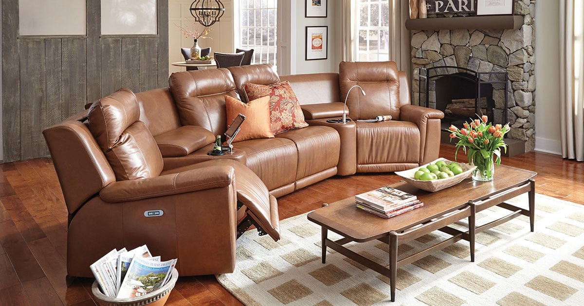 Palliser Leather Sectionals, Palliser Leather Sectionals