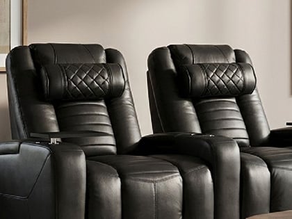 Black Diamond-Stitch Recliner Pillow