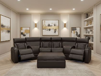 Bliss LHR Massage Curved Sectional