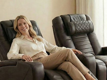 Brown Diamond-Stitch Recliner Pillow