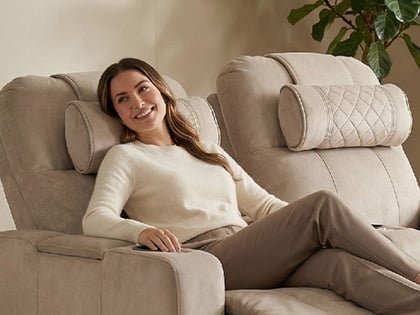 Sand Diamond-Stitch Recliner Pillow
