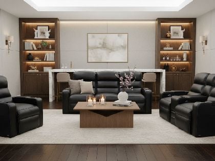 magnum hr power reclining sofa set with lumbar support
