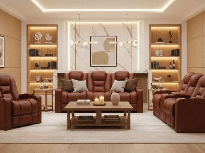 leather sofa and loveseat set
