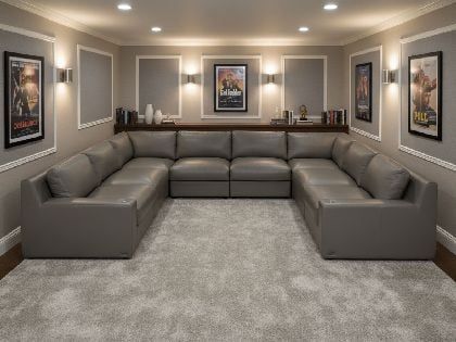 Metro Modular 8-Seat U-Shaped Sectional in Premium Italian Leather