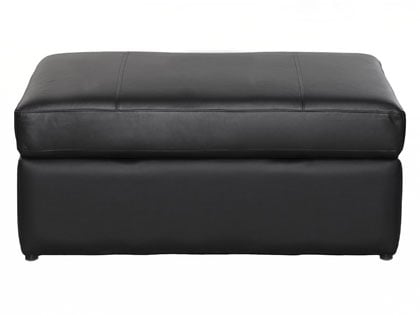 Rectangular Vegan Leather Storage Ottoman