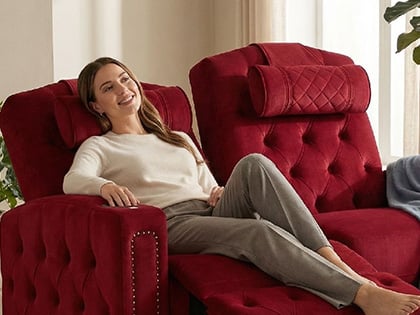 Sangria Diamond-Stitch Recliner Pillow