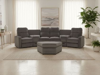Turbo XL700 Microfiber Curved Sectional