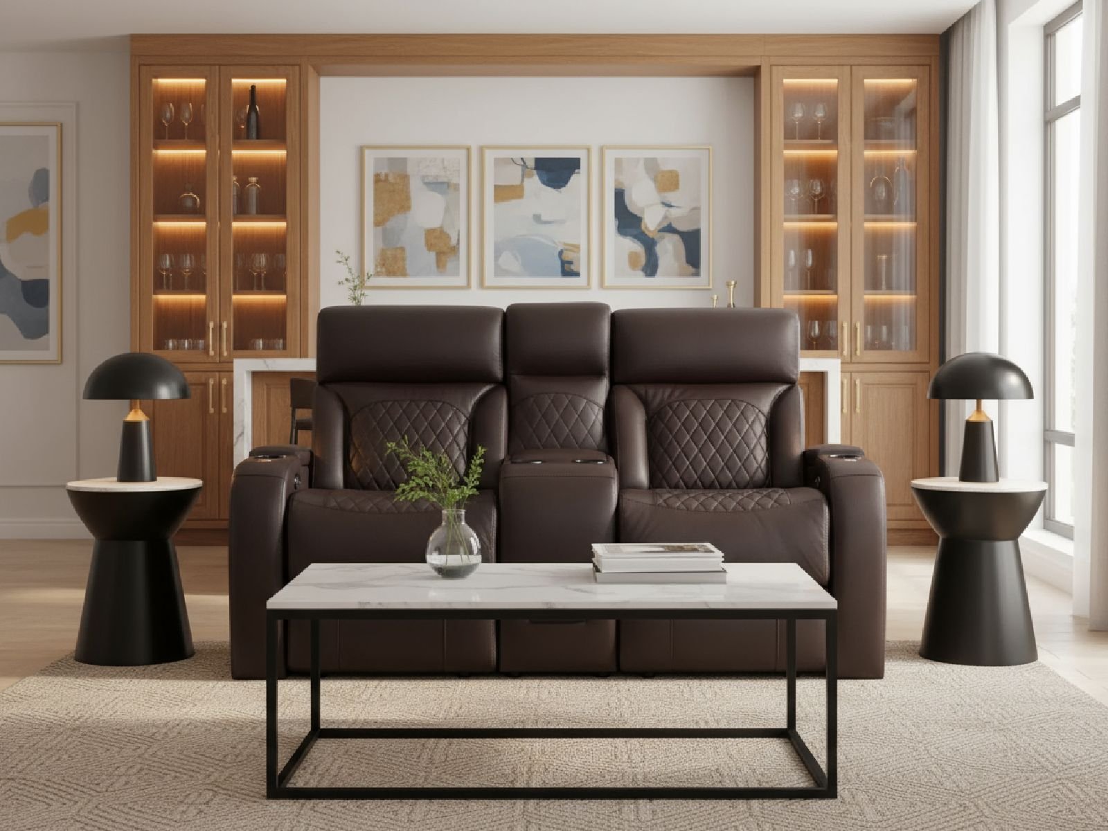 Octane Seating Bliss LHR Loveseat Recliner | Heat & Massage