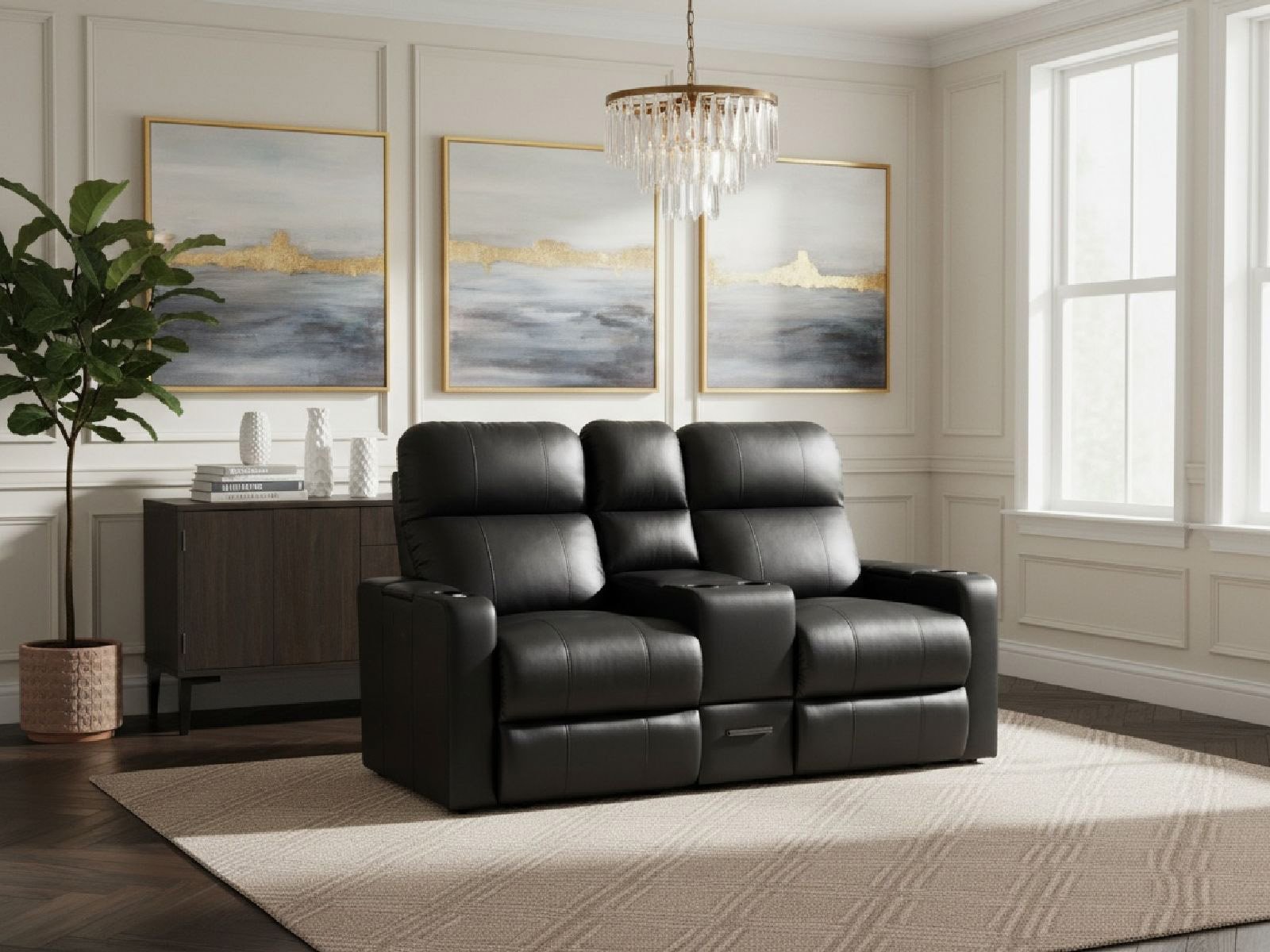 Octane Seating Turbo XL700 Loveseat with Storage Console | Power