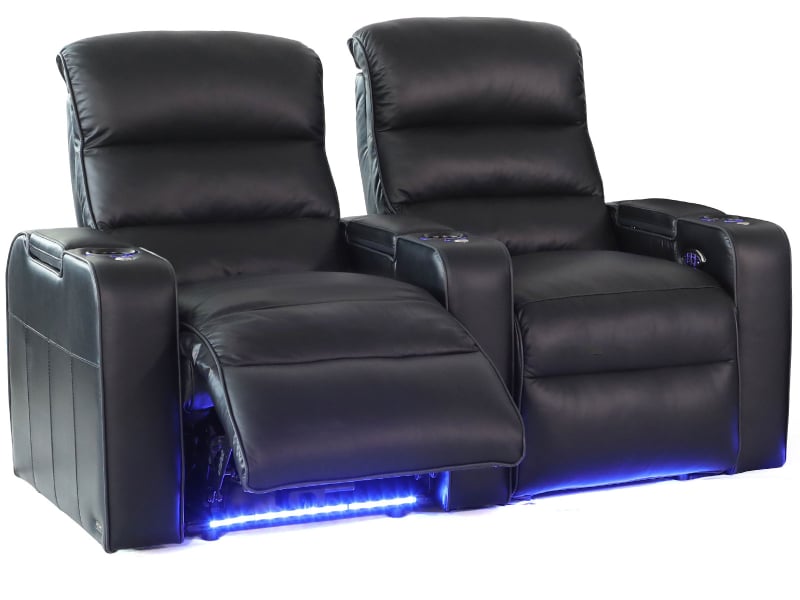 High Back Leather Recliner Sofa Rocker Home Theater Seat Headrest Lumbar Chair 