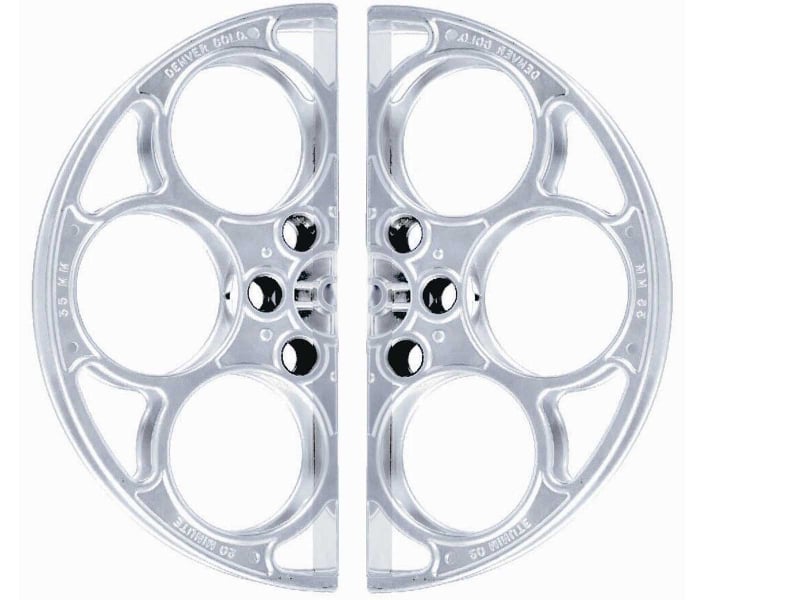 Movie Reel Door Pulls in Silver Set of 2