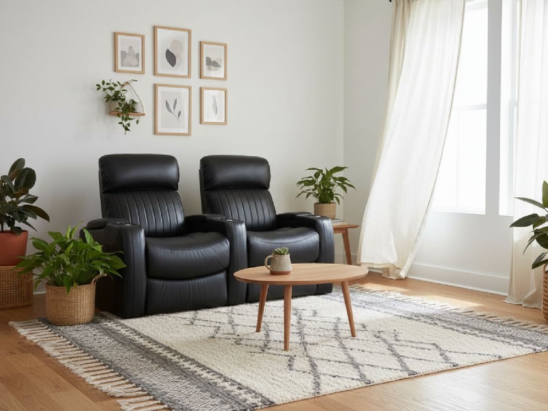 Octane Epic LHR | Heat & Massage Theater Seat Recliners | Black Single