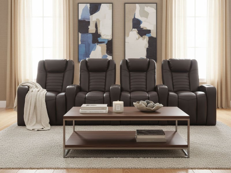 Octane Oasis LHR | Heat & Massage Theater Seat Recliners | Brown